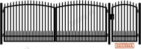 Křídlová brána DORISA s brankou